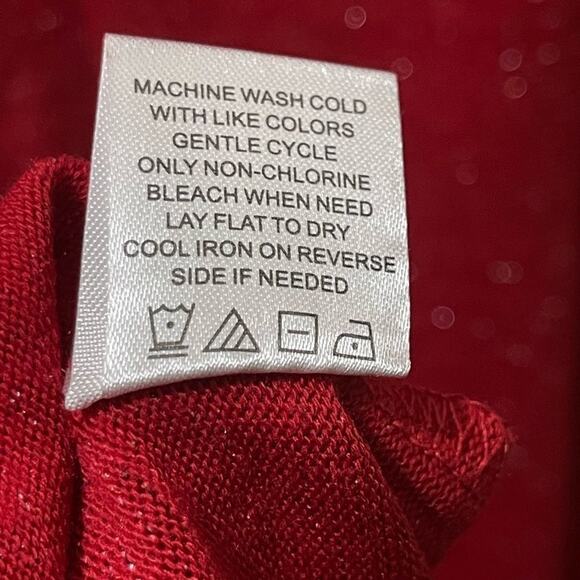 ADRIENNE Vittadini jeweled glitter top NWT - Picture 5 of 7